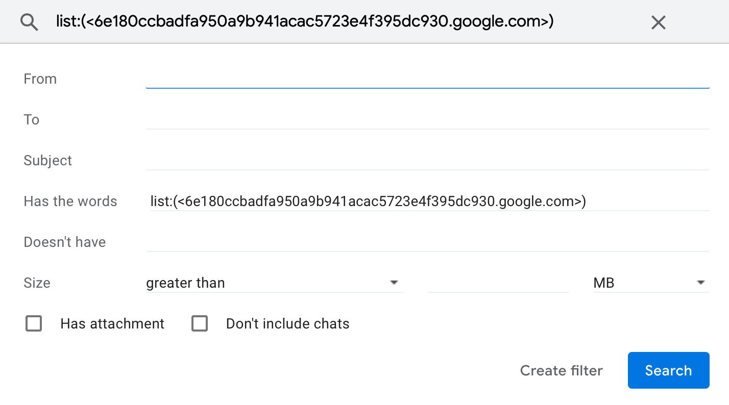 Gmail Filter