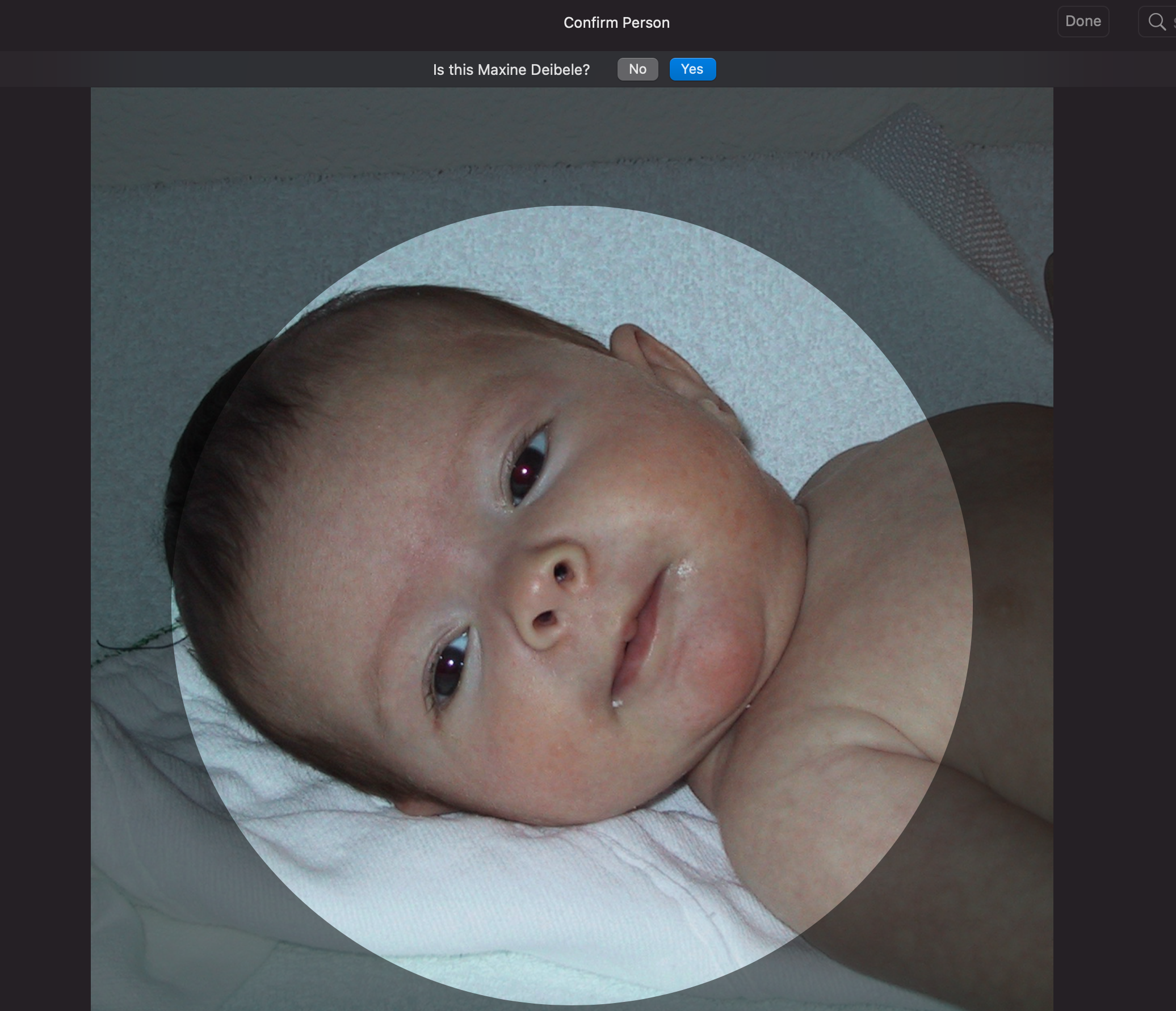 Apple Photos asking me to confirm person