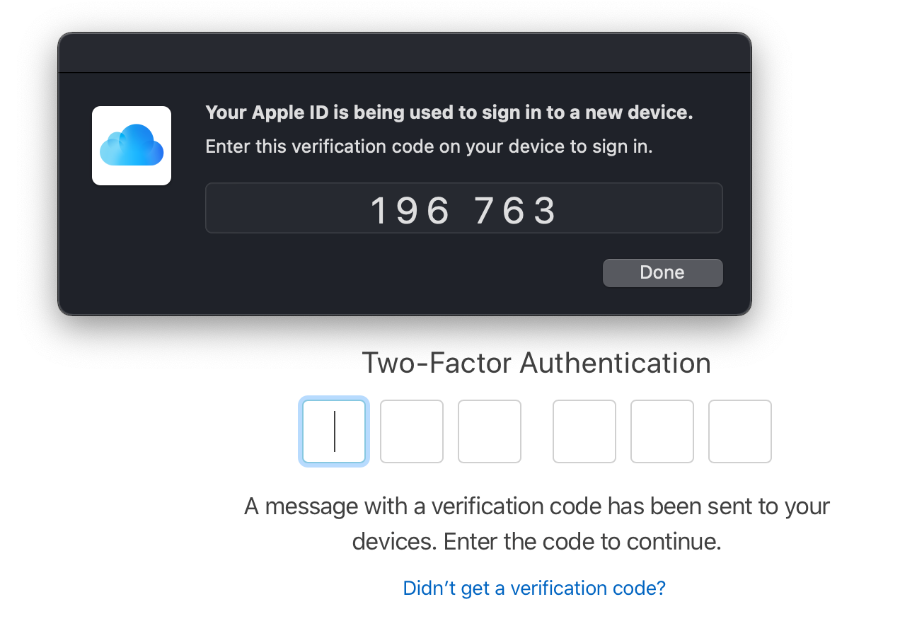 Apple Two Factor Authentication