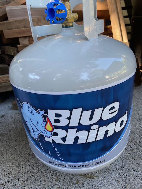 Blue Rhino propane tank